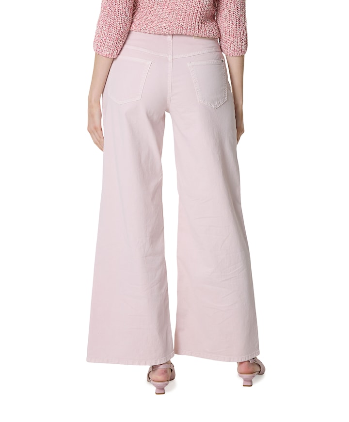 Audrey Wide Leg Palazzo dames jeans roze