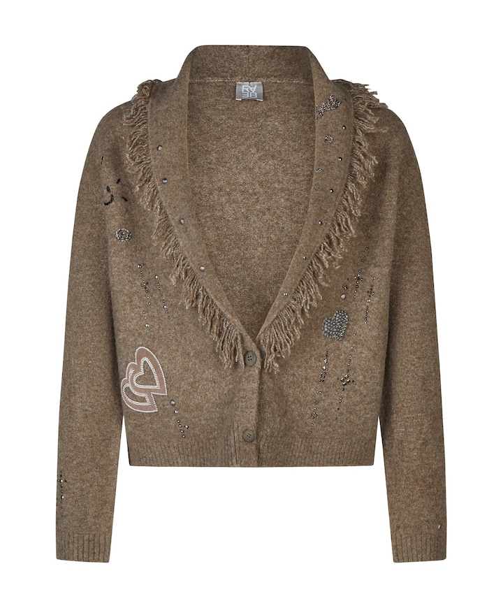 Dames vest bruin