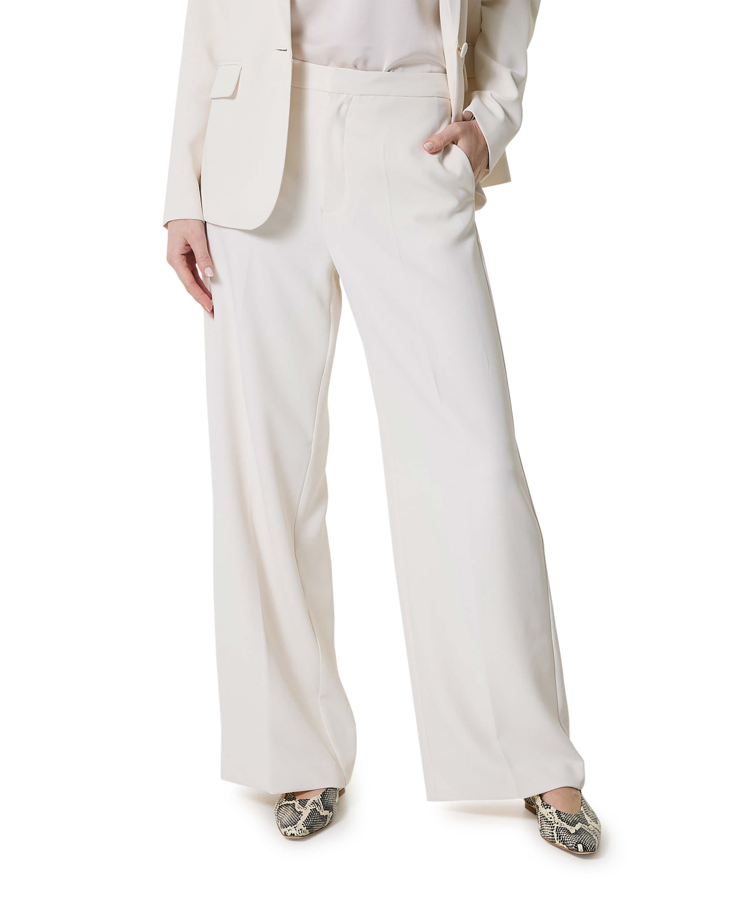 MMLeya Miley pantalon LONG ecru