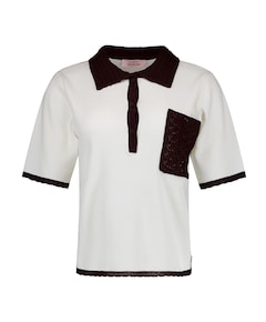Dames polo ecru