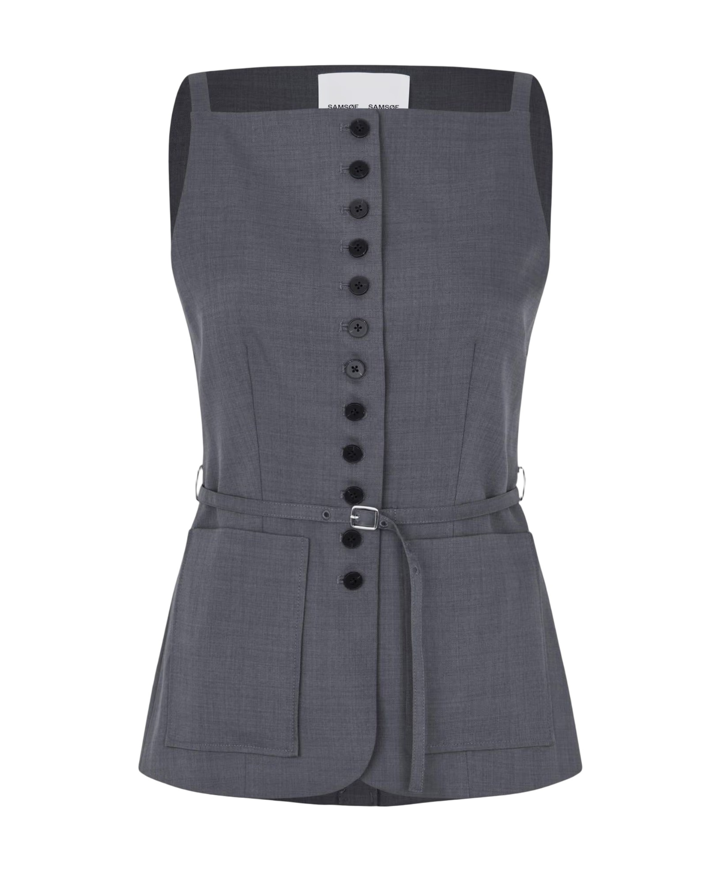 Dames gilet grijs