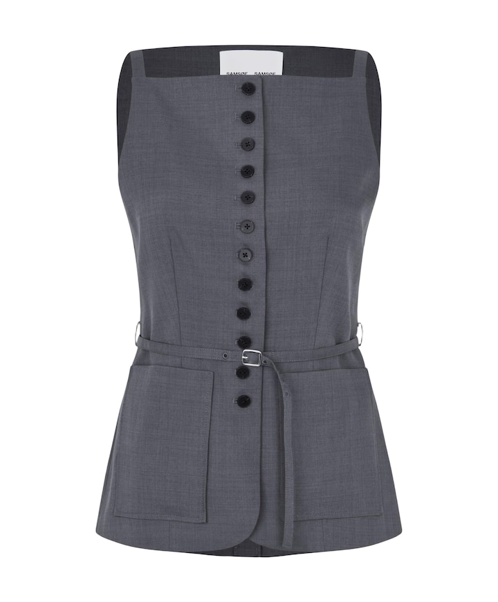 Dames gilet grijs