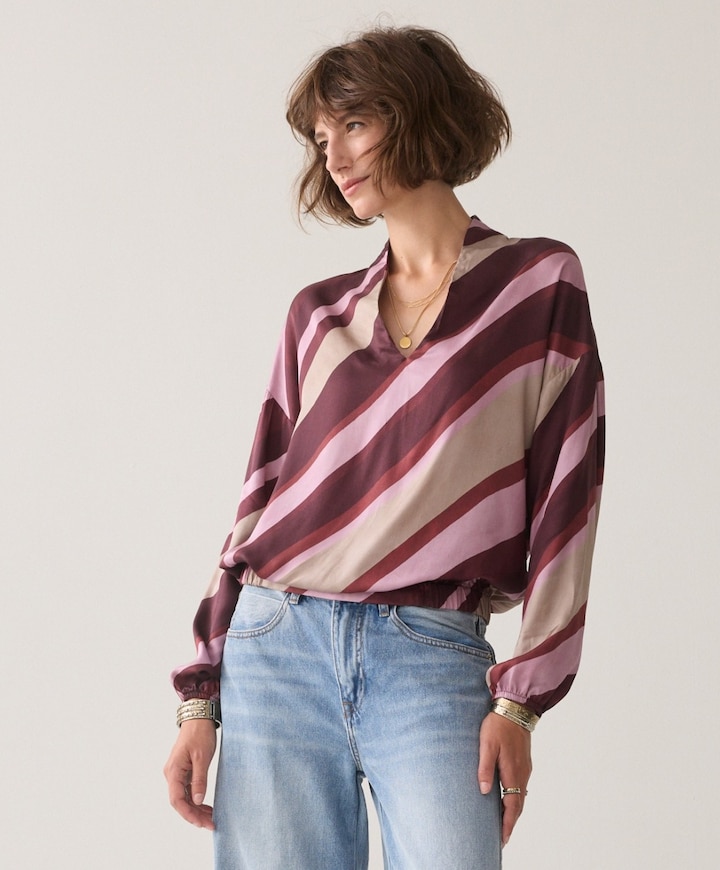 Dames blouse bordeaux
