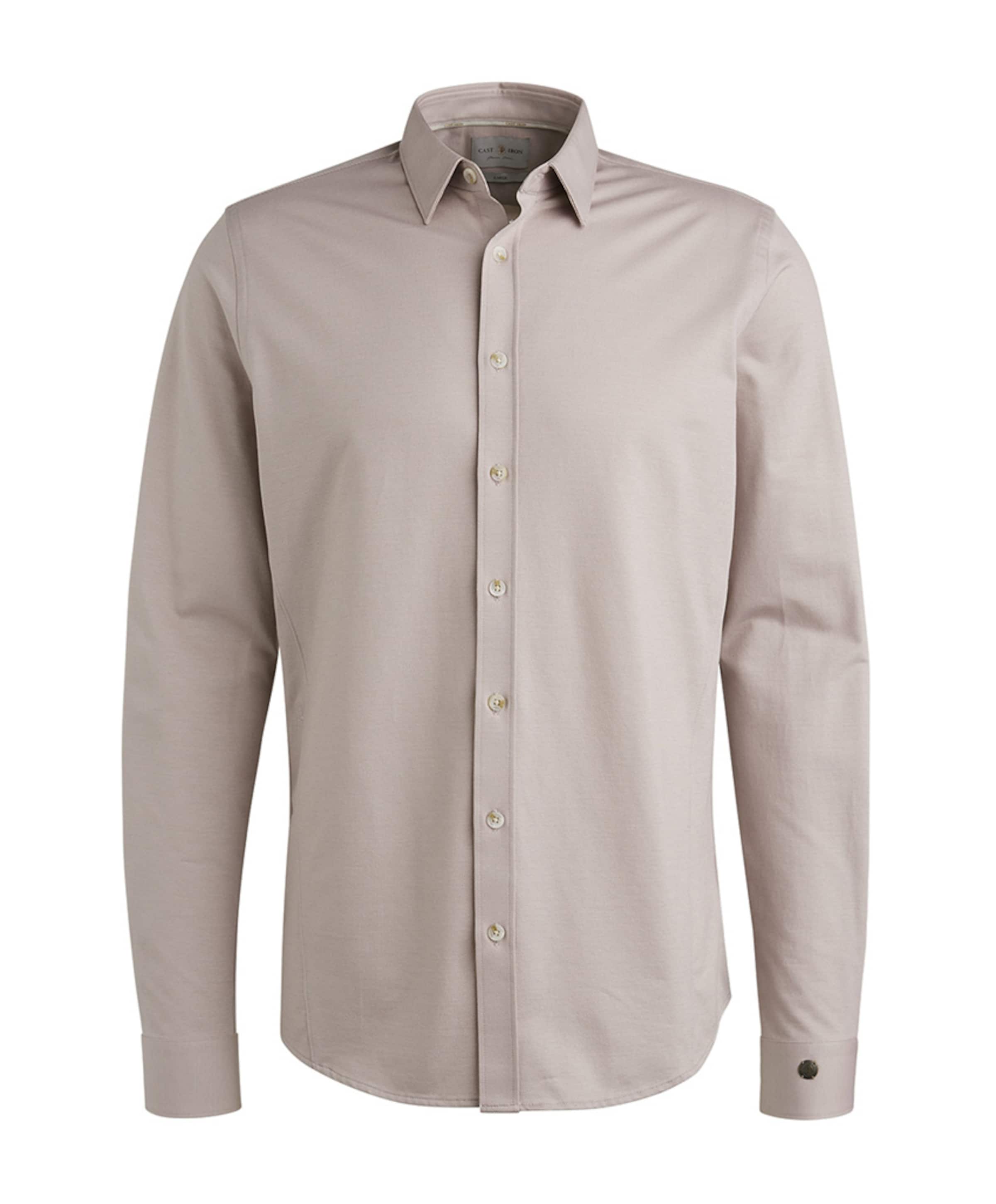 Heren overhemd lange mouw grijs