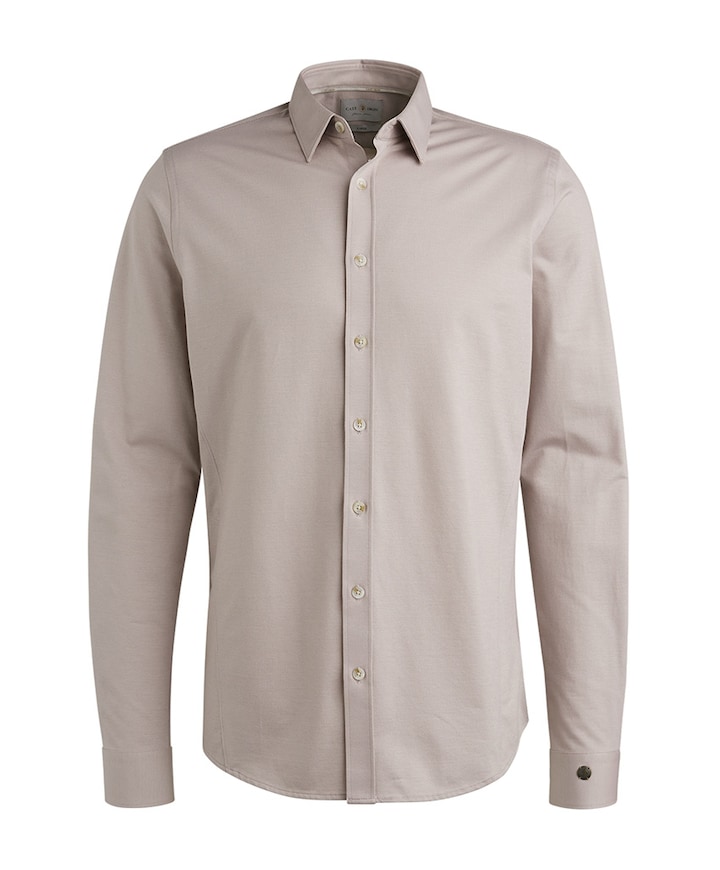 Heren overhemd lange mouw grijs