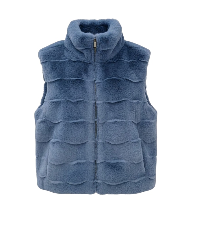 Dames gilet blauw