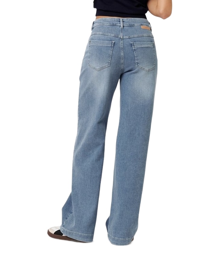 Audrey Wide Leg dames jeans blauw