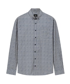 Heren overhemd lange mouw blauw