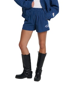 CLEAN STRIPED dames broek blauw