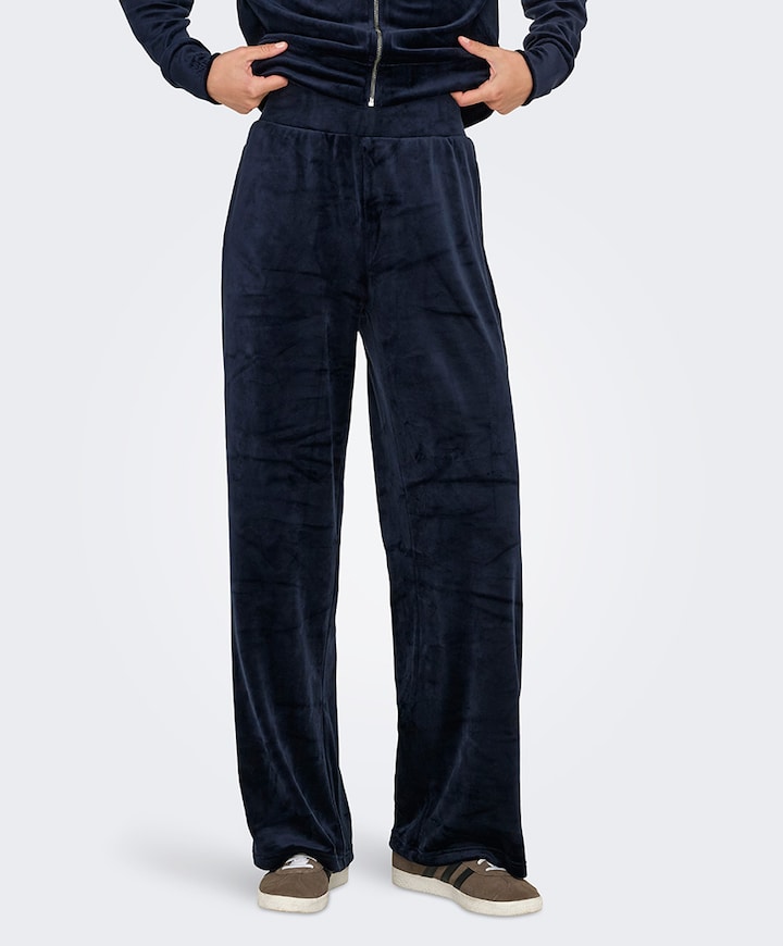 ONPMIA HW WIDE VELVET SWT trainingsbroek blauw