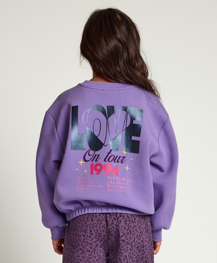 Meisjes sweater paars