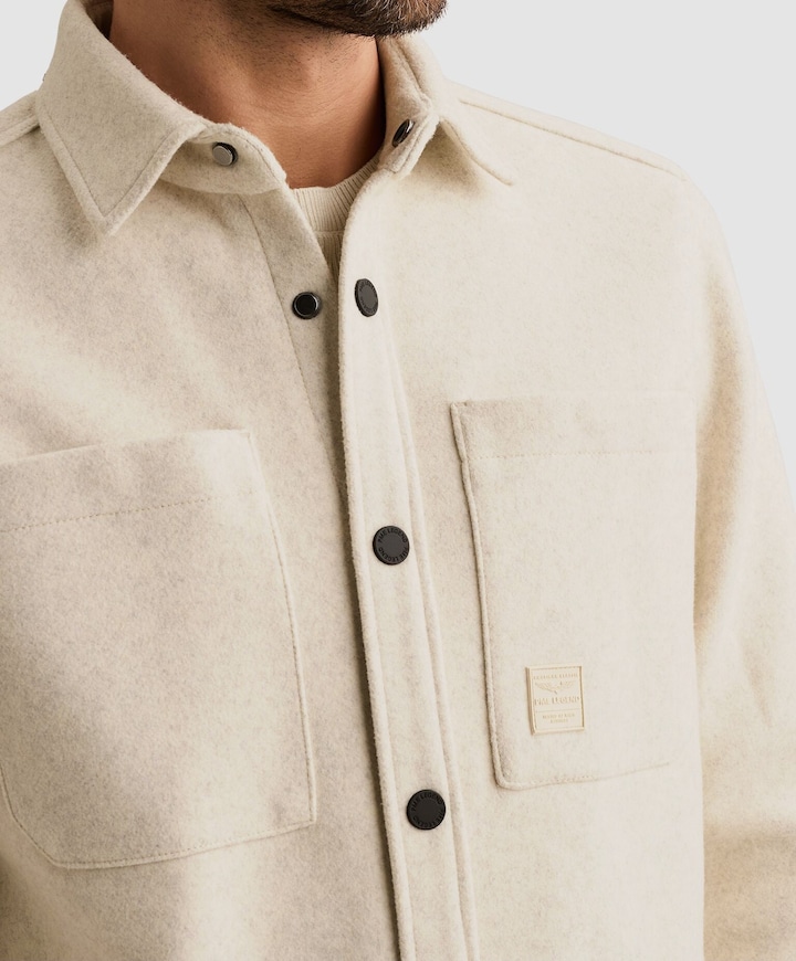 Heren overshirt ecru