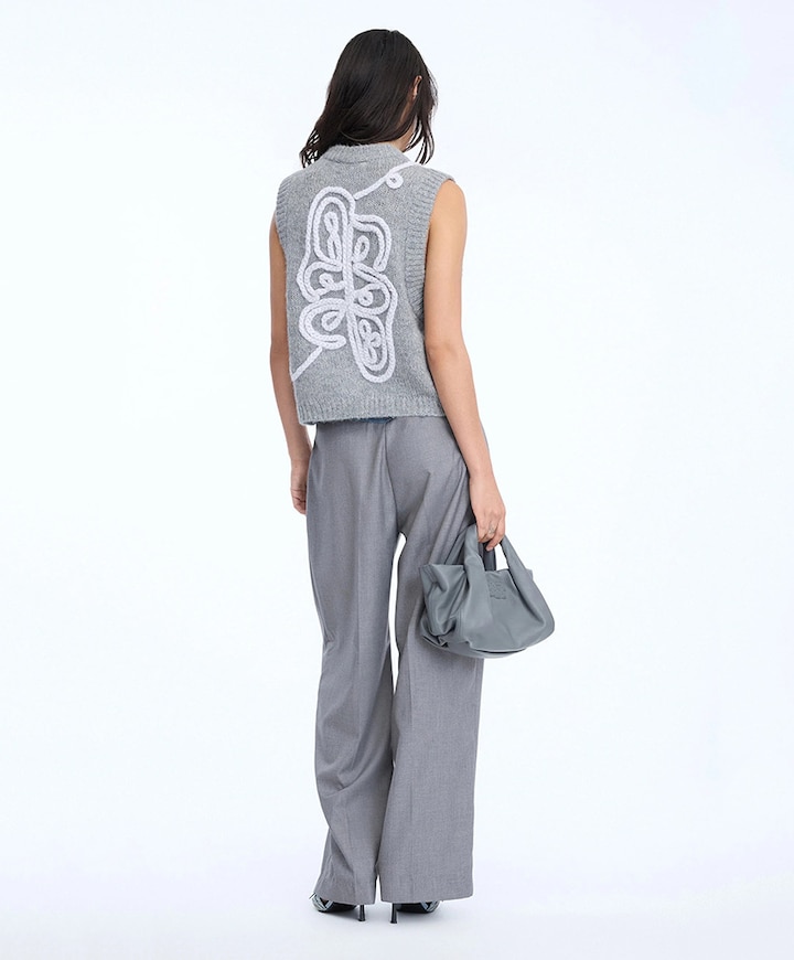 Dames gilet grijs