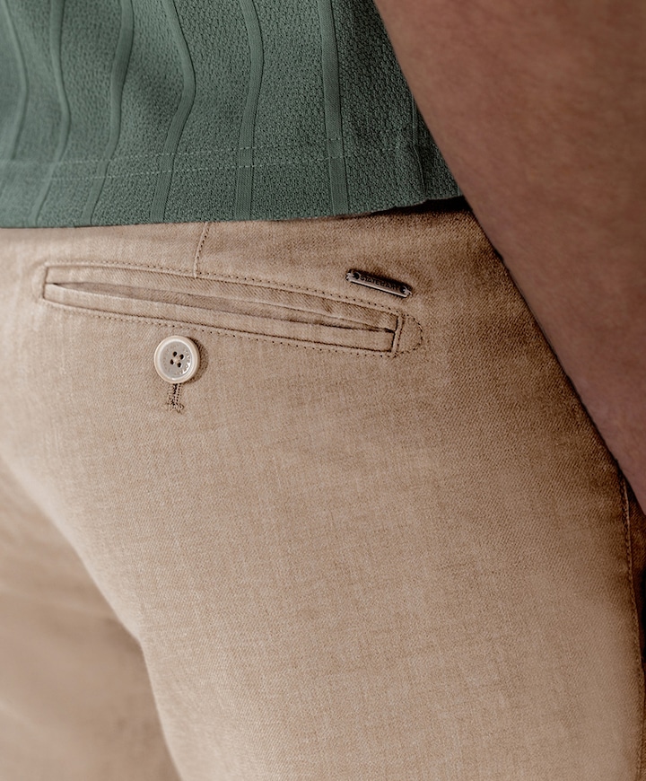 Bermuda Plain heren korte broek beige