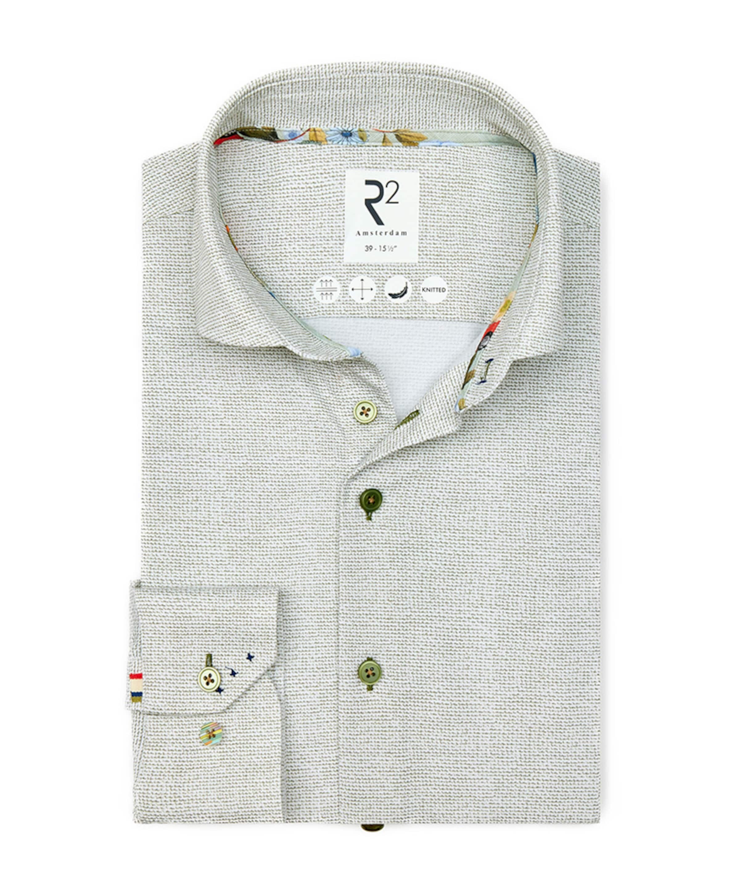 Heren overhemd extra lange mouw groen