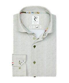 Heren overhemd extra lange mouw groen