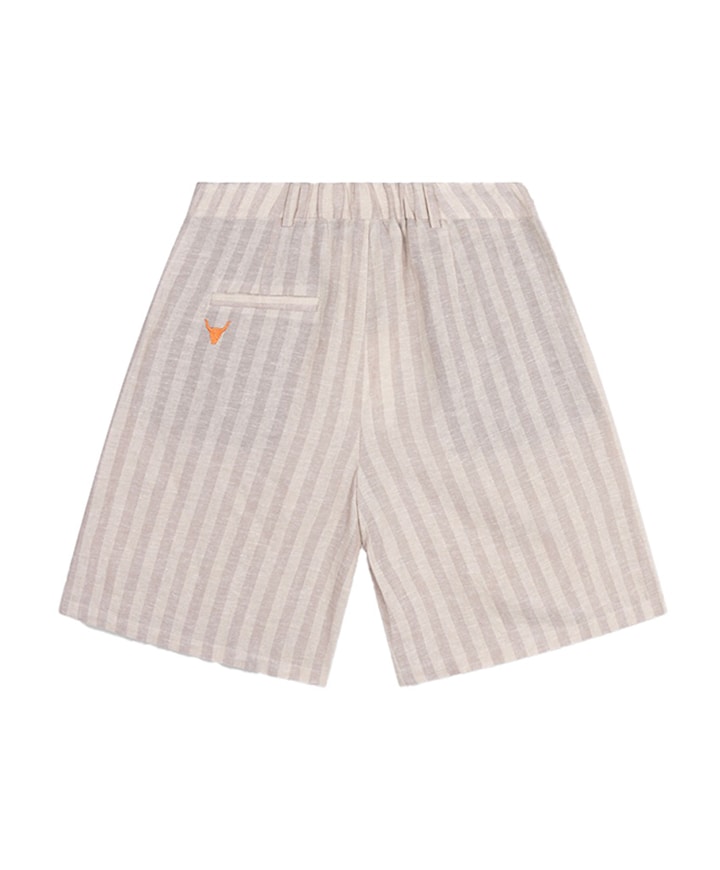 STRIPED BERMUDA SHORTS dames korte broek beige