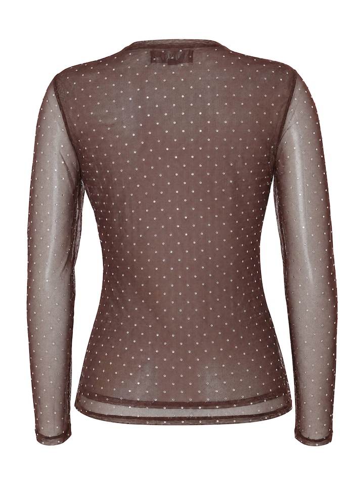 Dames top bruin