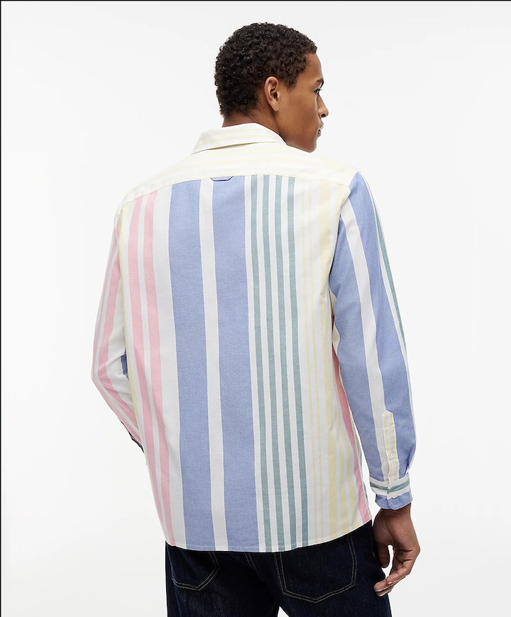 Heren overhemd korte mouw multicolor