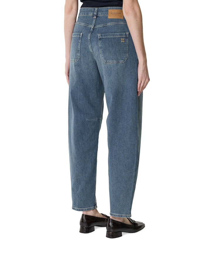 Mara Tapered Worker dames jeans blauw