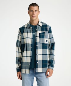 Heren overshirt blauw