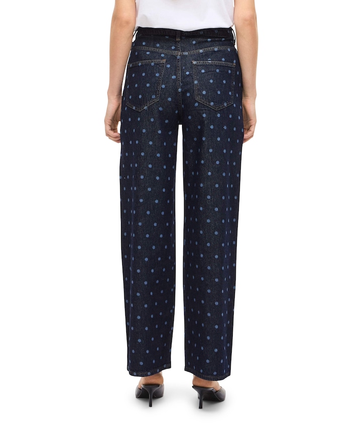 VIFREYA PAL HW DOT WIDE DBD dames jeans blauw