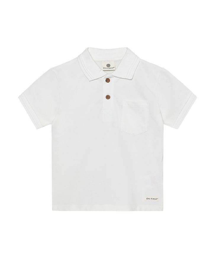 Jongens polo ecru
