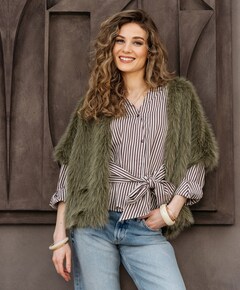 Dames vest groen