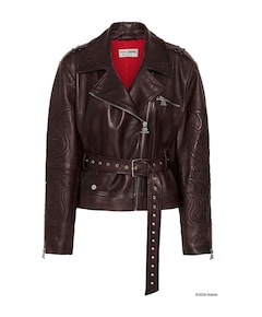 Dames leren jas bordeaux