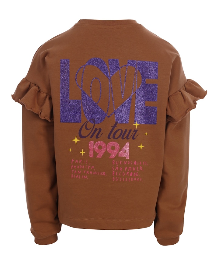 Meisjes sweater bruin