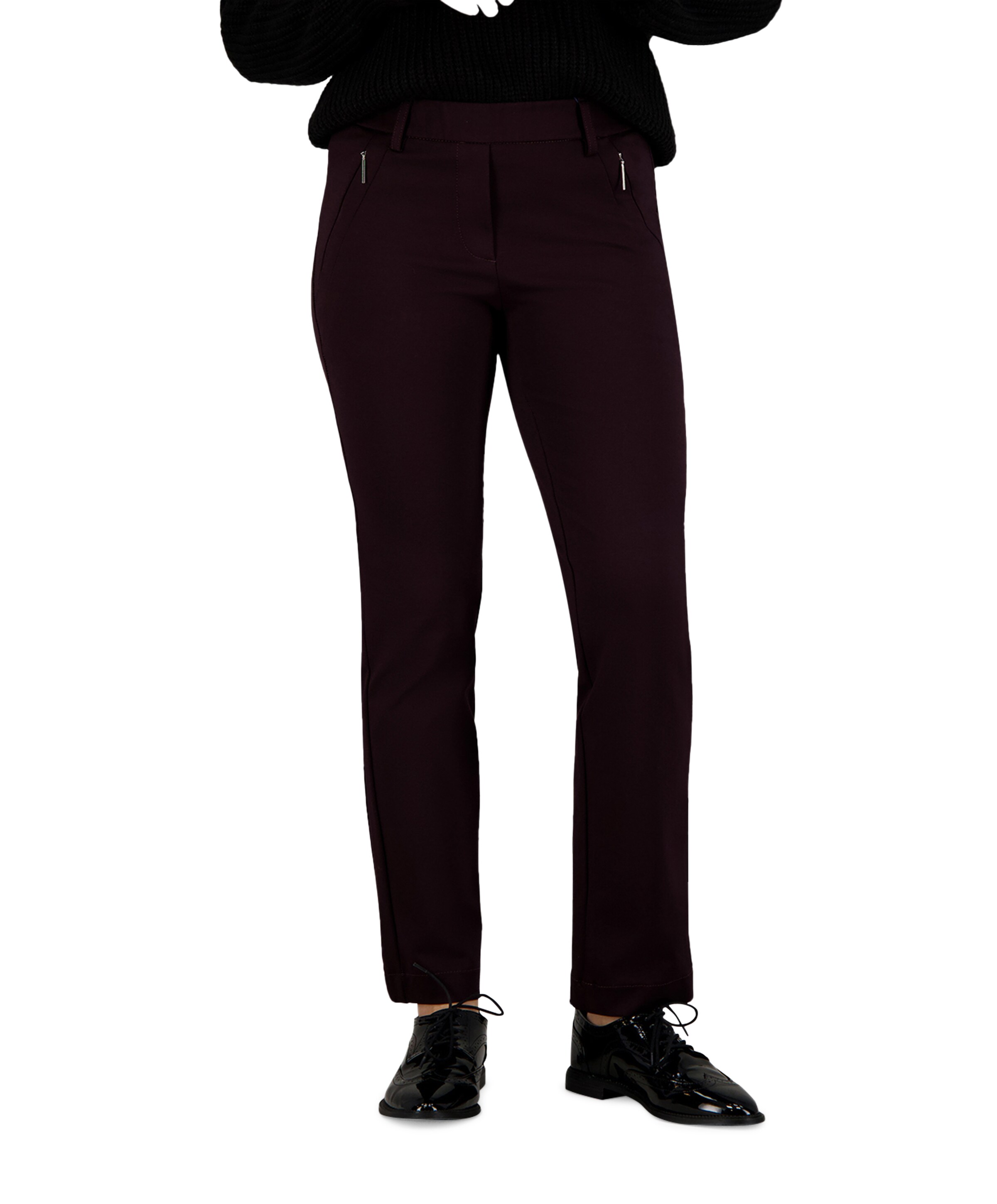 Pull On Slim broek bordeaux