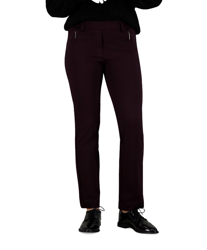 Pull On Slim broek bordeaux