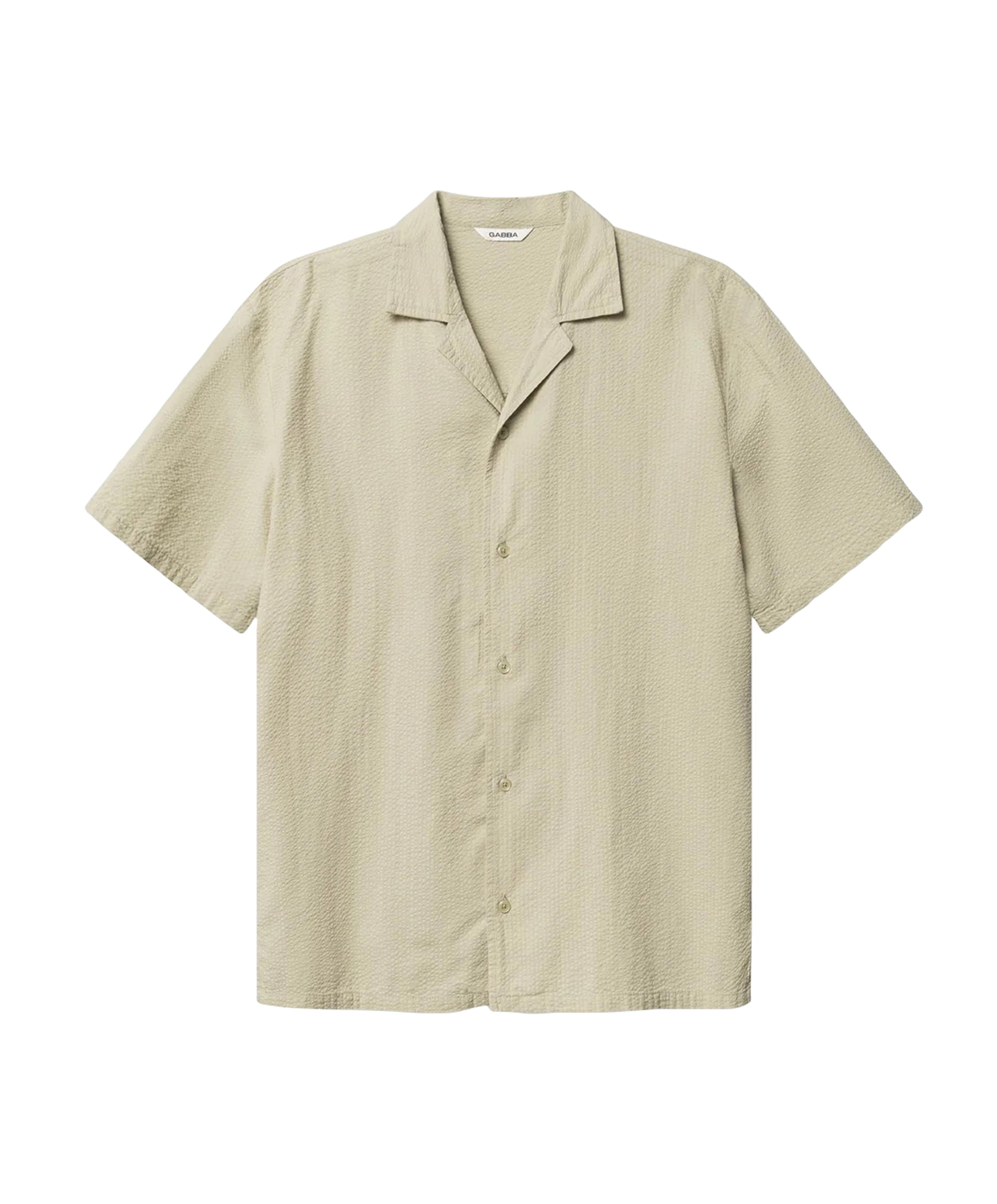 Heren overhemd korte mouw groen