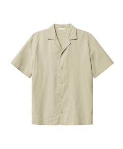 Heren overhemd korte mouw groen