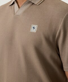 Heren polo beige