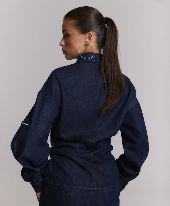 Dames blouse blauw