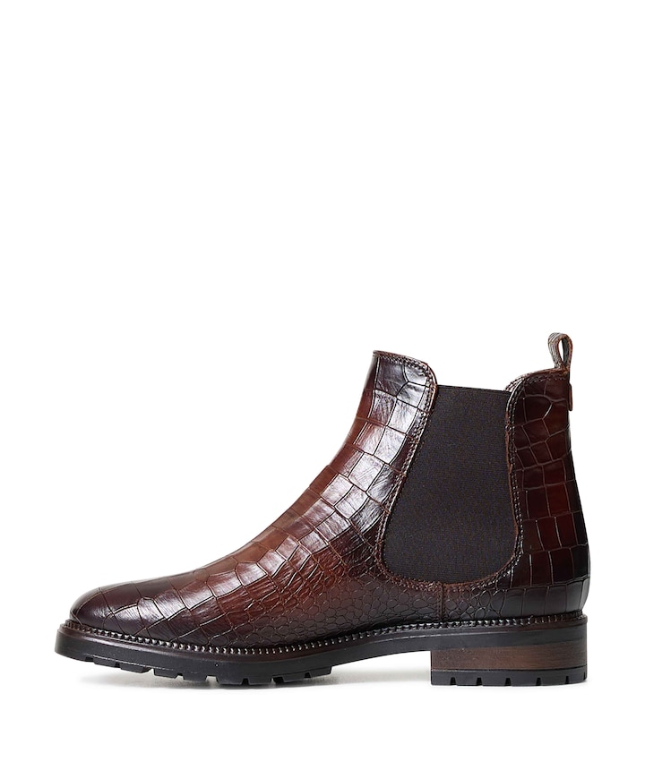 Valya dames enkellaarzen bruin