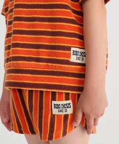 Striped Brick terry cloth shorts jongens korte broek oranje