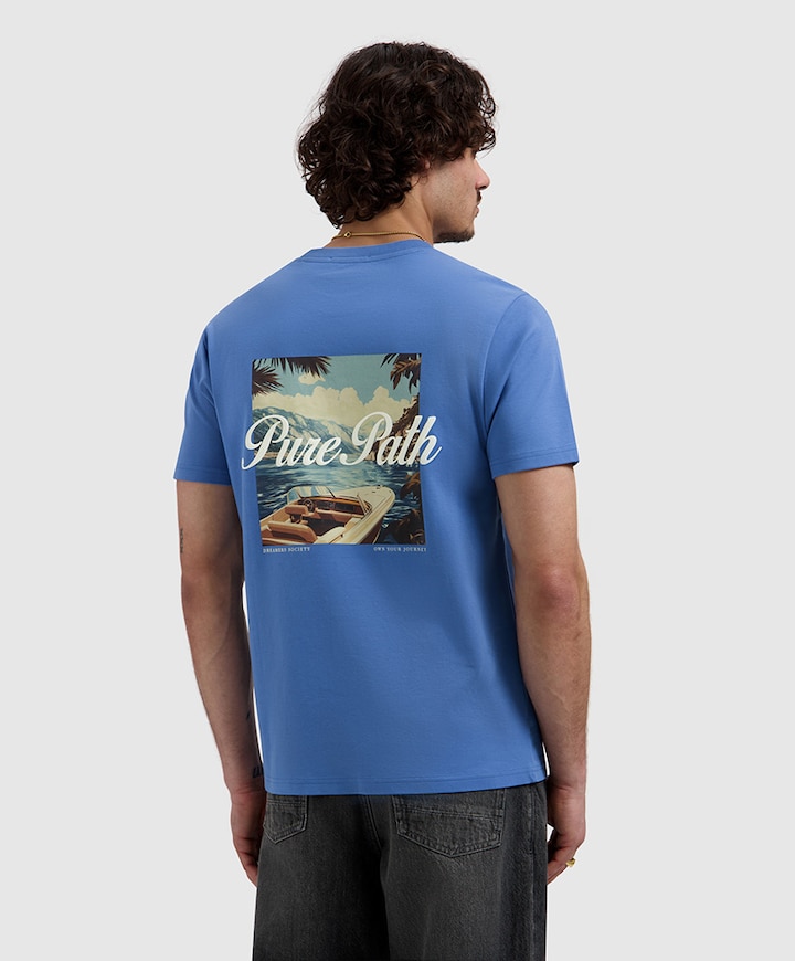 Heren T-shirt blauw