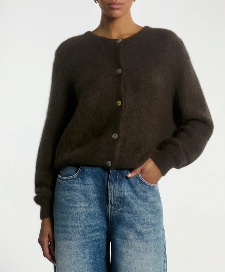 Dames vest bruin