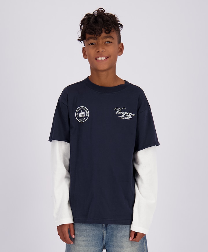 Jongens longsleeve blauw
