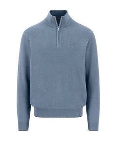 Heren trui met rits blauw