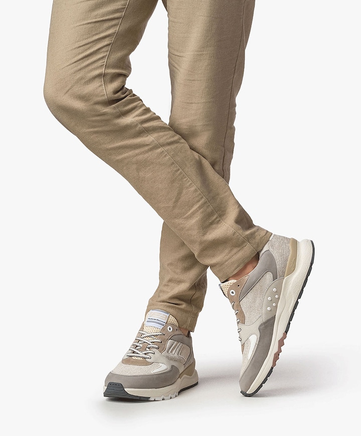 heren sneakers beige
