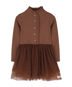 Meisjes jurk bruin