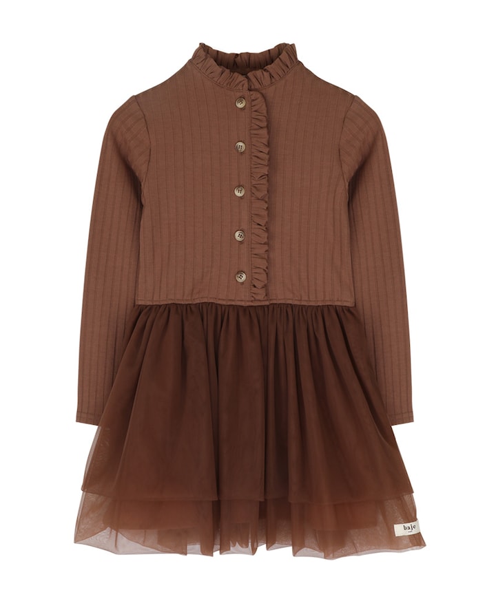 Meisjes jurk bruin