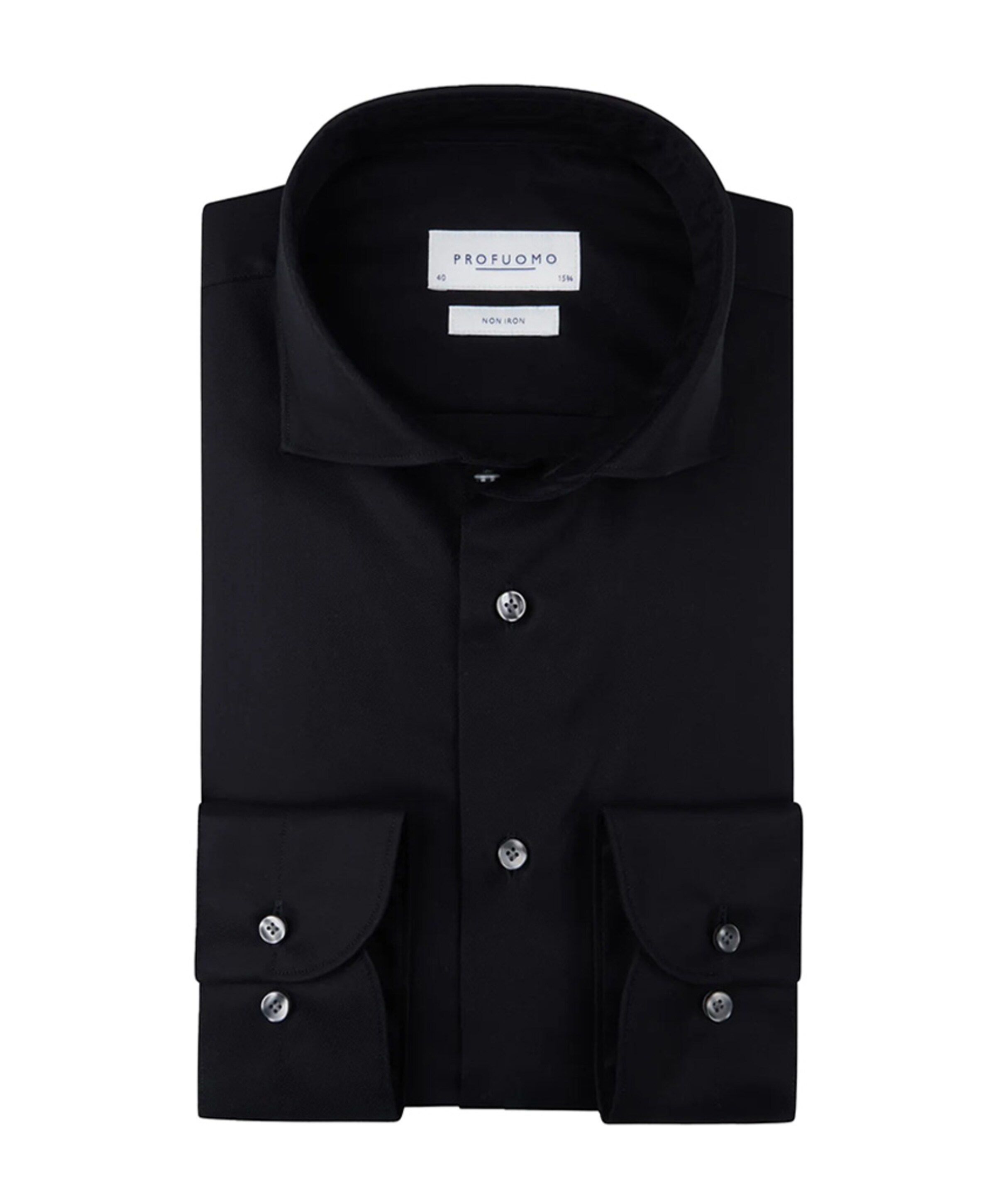 Heren overhemd lange mouw zwart