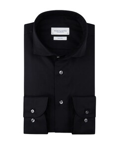 Heren overhemd lange mouw zwart