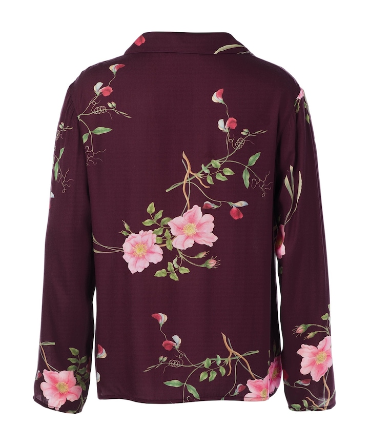 Dames pyjamatop bordeaux