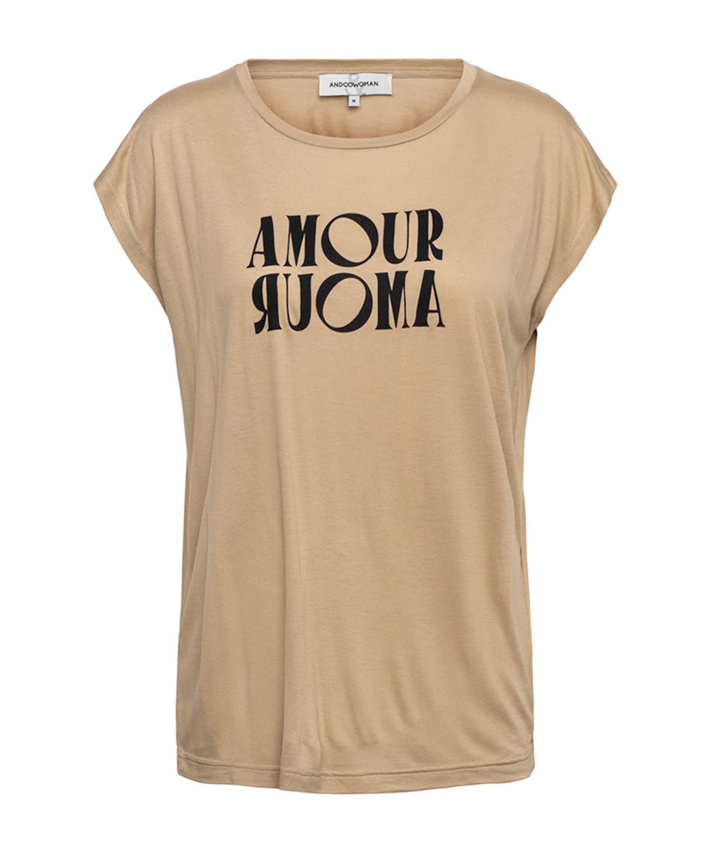 Dames t-shirt beige