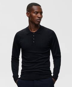 Heren polo zwart